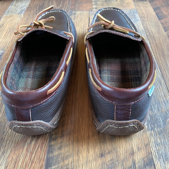 L.L.Bean Mens Handsewn Slippers,Flannel-lined - Picture 3 of 4